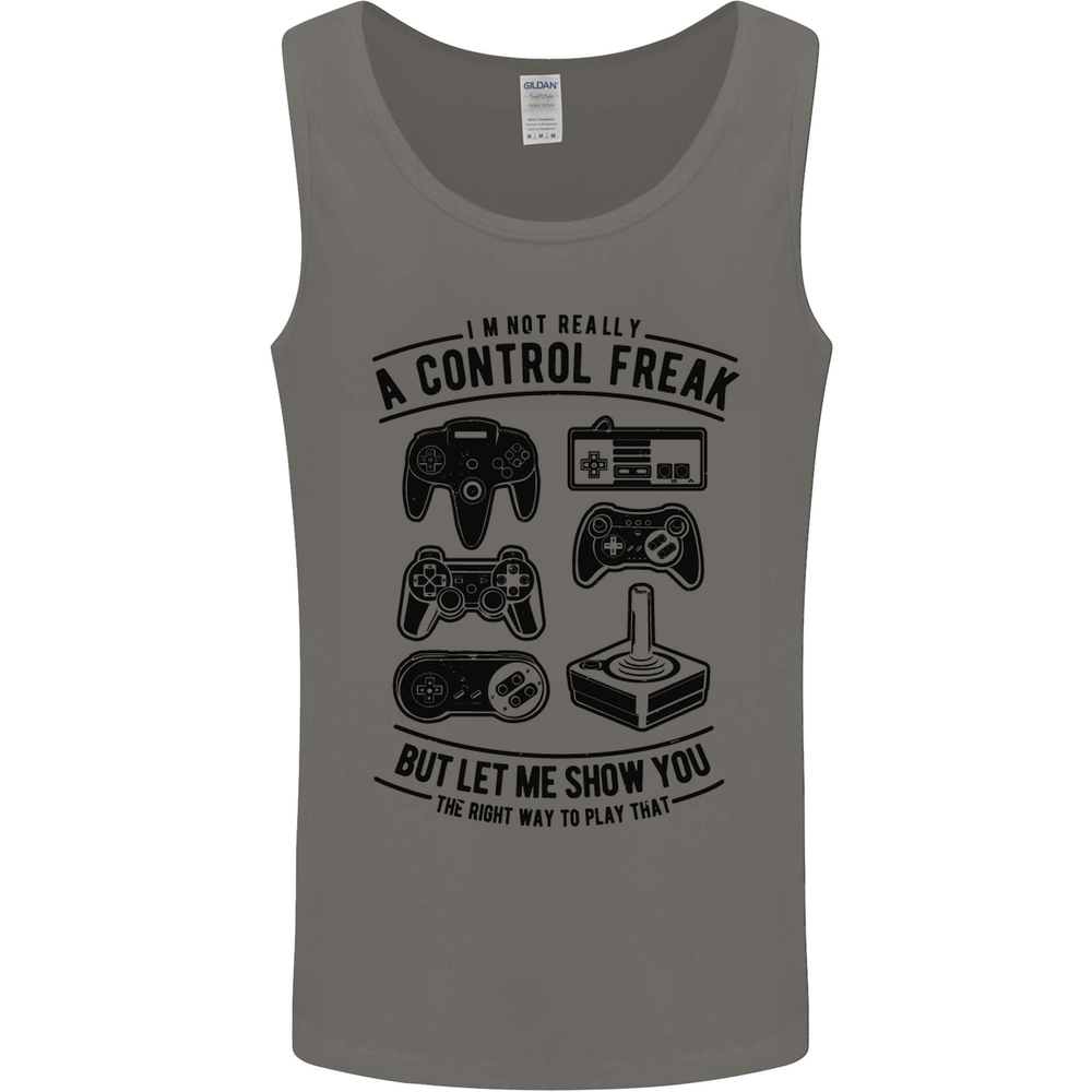 Control Freak Funny Gaming Gamer Mens Vest Tank Top