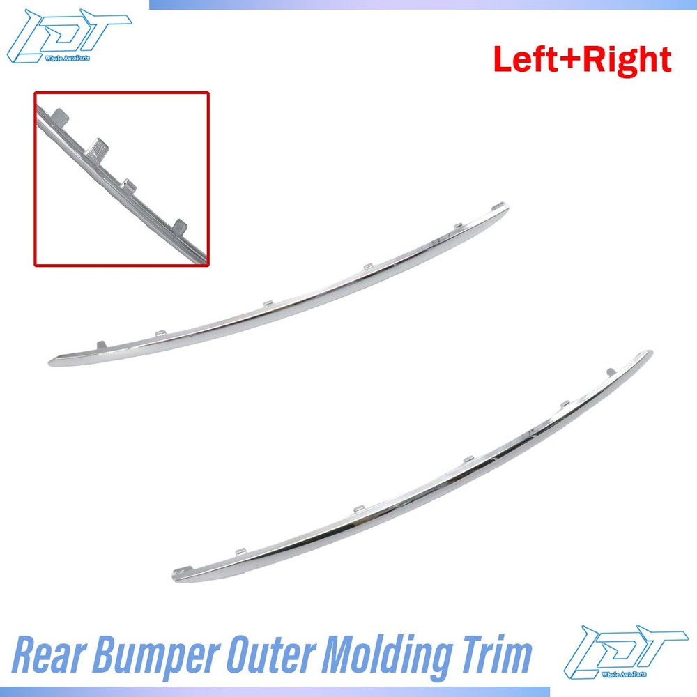 For Mercedes Benz S S450 W222 2014-20 Rear Left+Right Bumper Outer Molding Trim