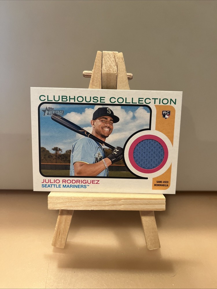 2022 Topps Heritage High Number RC Julio Rodriguez Clubhouse Collection Mariners