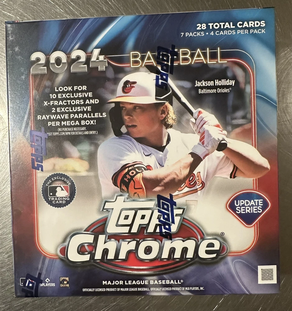 2024 Topps MLB Chrome Update Series Baseball Trading Card Mega Box &