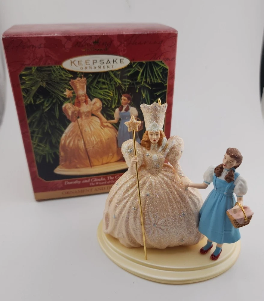 Hallmark Keepsake Ornament The Wizard Of Oz Dorothy And Glinda New/Old 1998