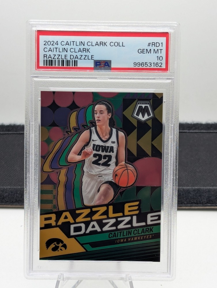 Caitlin Clark RC: 2024 Caitlin Clark Coll., RAZZLE DAZZLE, #RD1, PSA10, GEM!!