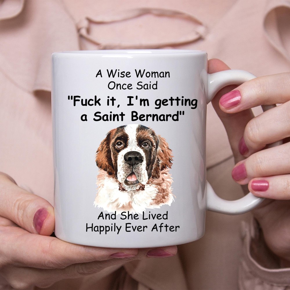Funny Saint Bernardgift For Women White Coffee Mug Coffee Cup