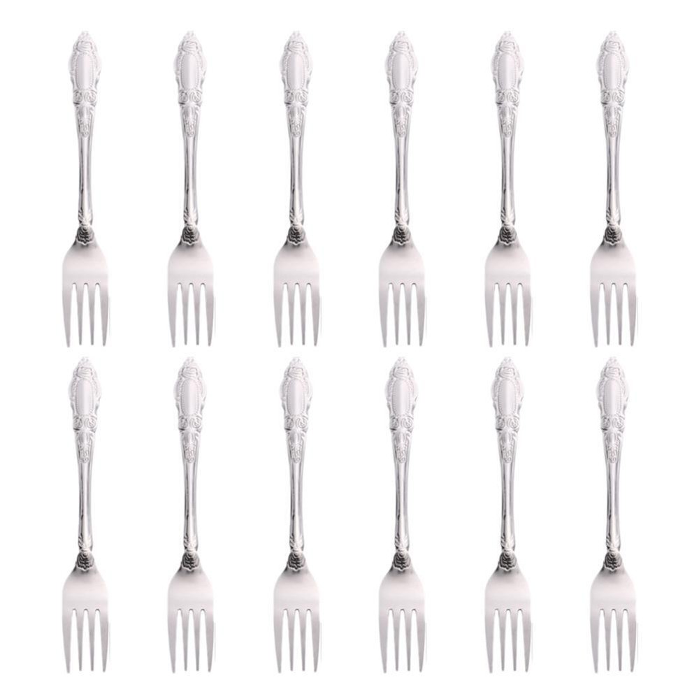 12Pcs Spoon Fork Original Stainless Steel Spoon / Fork 12Pcs Set Tableware  Q4G4