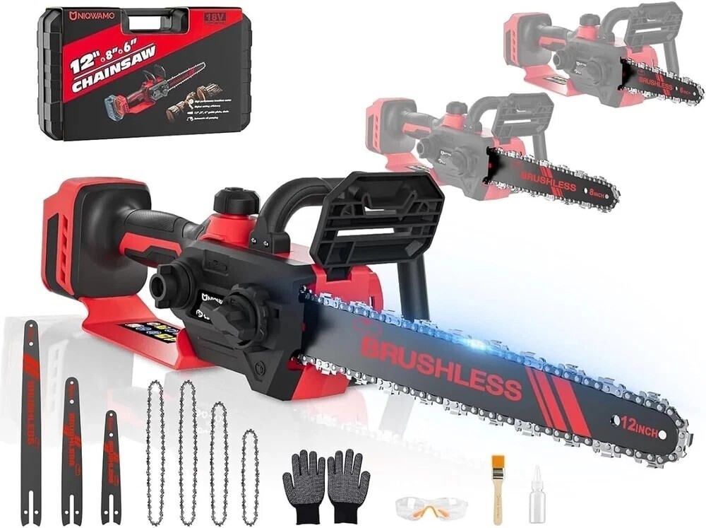 Milwaukee 18V 3-in-1 Chainsaw with 6 8 12-Inch Bar Options