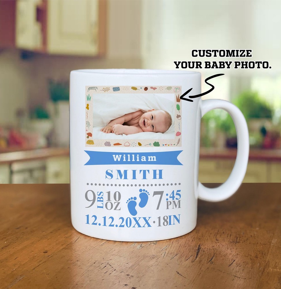 Custom Baby Profile Mug Baby Boy Mug Cute Baby Girl Mug Gift From Mother To Son