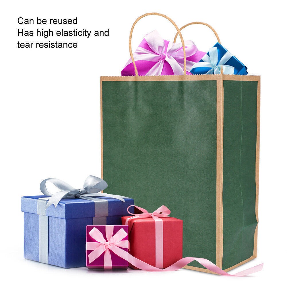 20pcs Kraft Paper Bag Reusable EcoFriendly Bag for Clothes Gifts