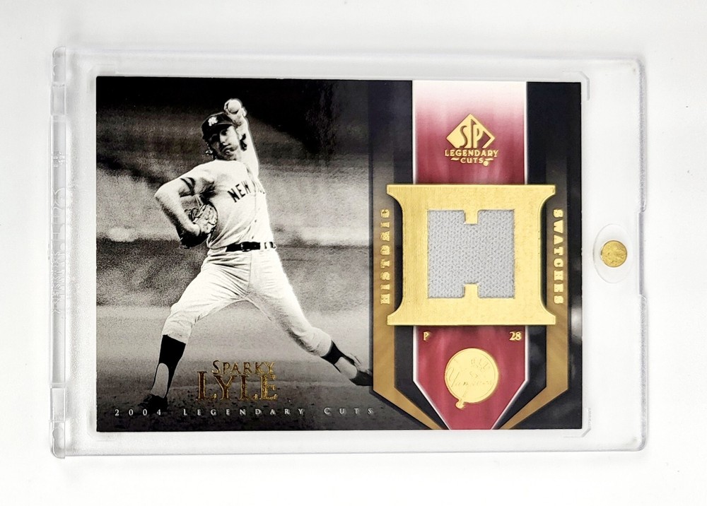MINT GAME USED JERSEY 2004 SP Legendary Cuts Sparky Lyle Historic Swatches MLB