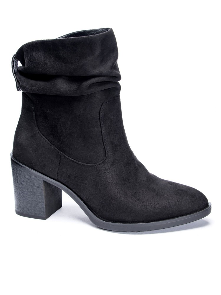 CL BY LAUNDRY Womens Black Back Pull Tab Slouch Look Kalie Slip On Booties 6.5 M