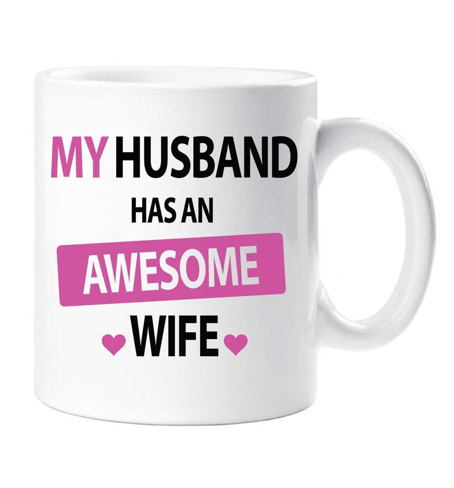 Awesome Wife Mug Gift for Husband - Funny Coffee Cup Present