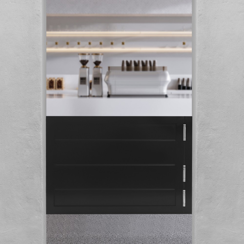 180 Degree Solid Wood Swinging Porch Door 90x60cm Rustic Entrance Design