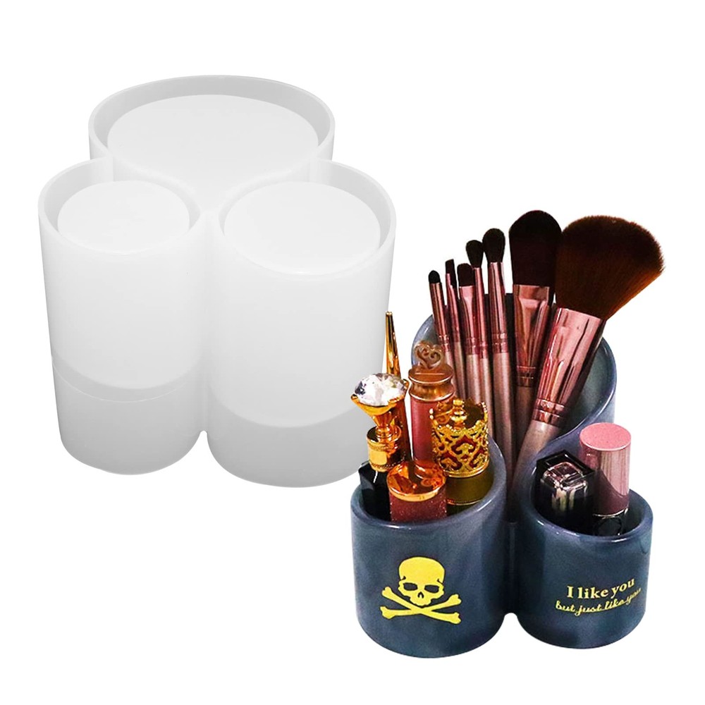 Large 3-in-1 Silicone Storage Box Mold for Makeup & Organizers