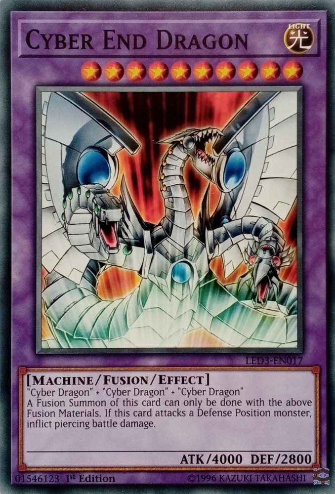 CYBER END DRAGON 1ST ED COMMON YuGiOh LED3-EN017 CARD