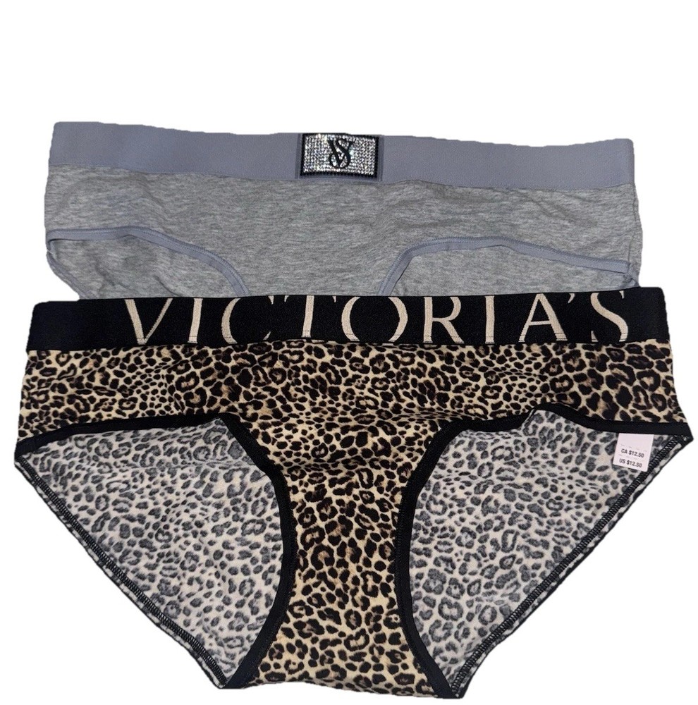 NWT Victoria's Secret Hiphugger Hipster Logo M Panties Limited Edition Pair Incl