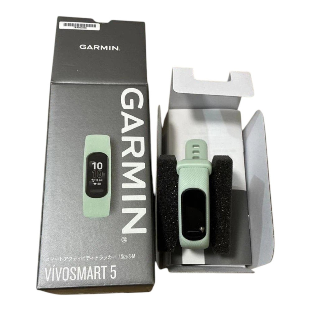 Garmin Vivosmart 5 Mint Green S/M GPS Heart Rate Waterproof Smartwatch Used Japan Import