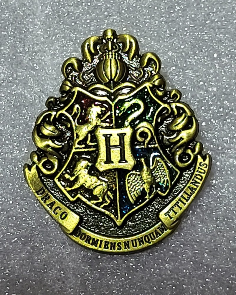 Harry Potter Hogwarts crest enamel pin for fans and collectors