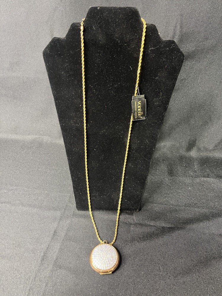 Vintage Swarovski Crystal Pave Locket Pill Box on 32