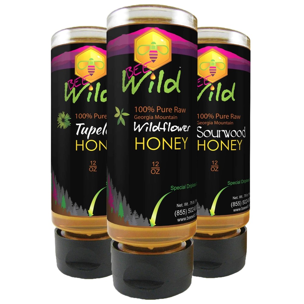 Bee Wild (formerly Organic Mountains) Honey Connoisseur's Tasting Set - Sourw...