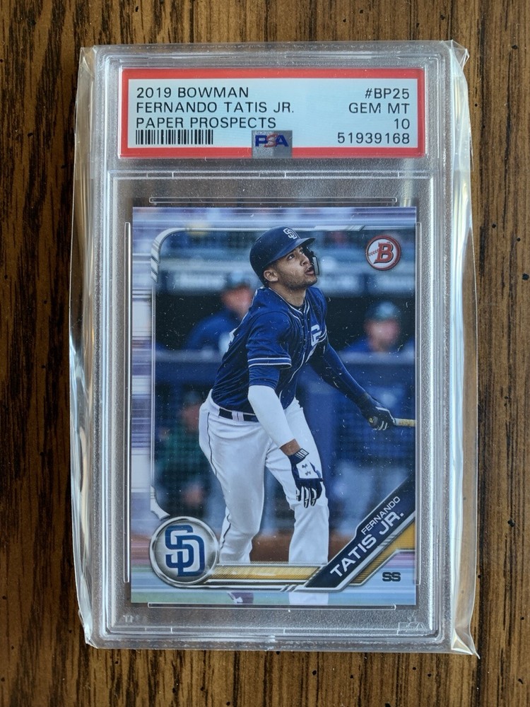 2019 Bowman Fernando Tatis Jr BP-25 Padres PSA 10 GEM MINT Rookie Card