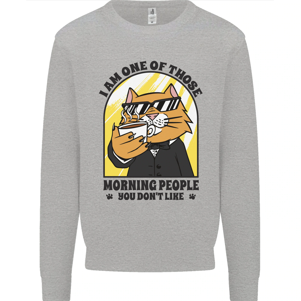 Sudadera Jumper Cats Im One of Those Morning People Funny para Hombre