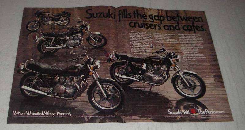 1981 Suzuki GS-450T and GS-550T Motorcycles Ad