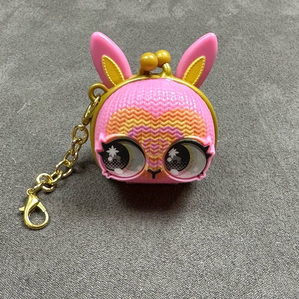 Purse Pets Micros Pink Yellow Bunny Rabbit Mirror Mini Charm Keychain