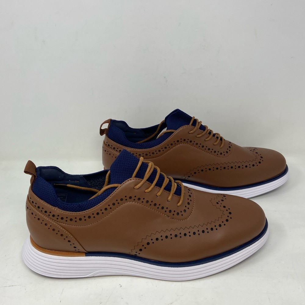Bruno Marc MaxFlex Wingtip Dress Sneakers Brown Men’s Size 13