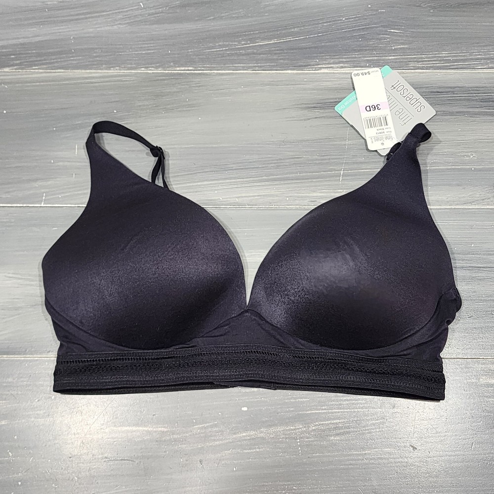 Sujetador sin cables Fine Lines 36D súper suave estilo convertible SO013 negro