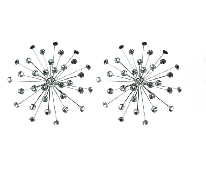 Scratch & Dent Jeweled Bursting Star Wall Sculpture Set of 2