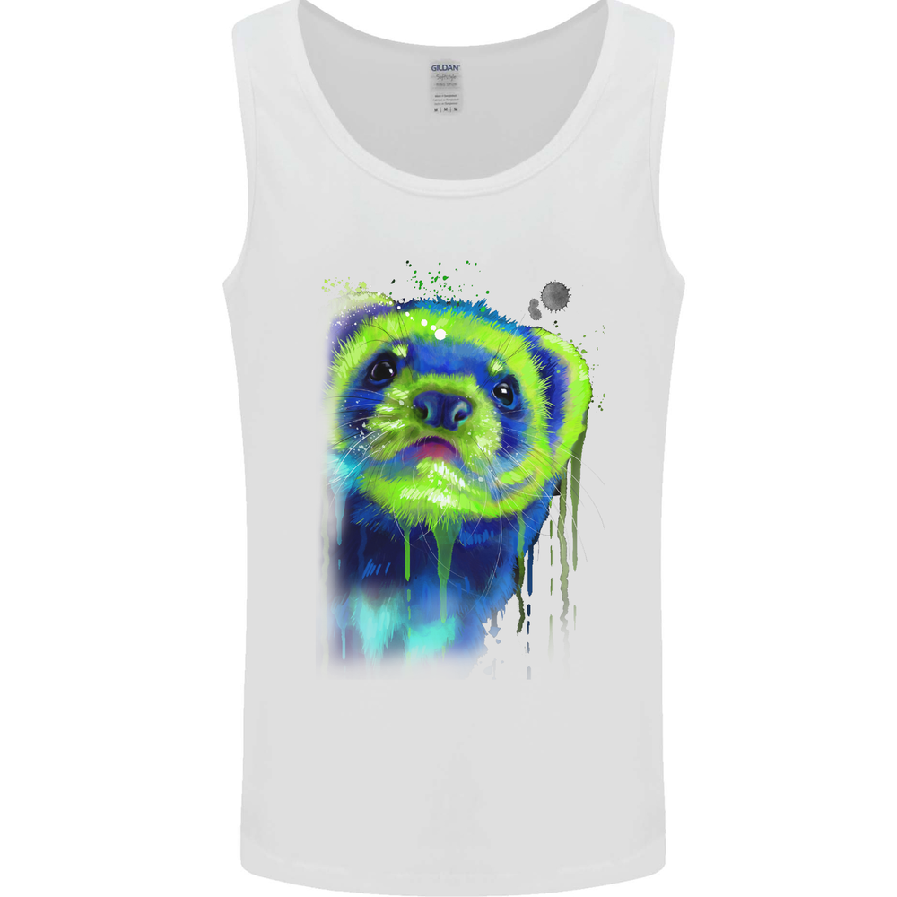 A Ferret Watercolour Mens Vest Tank Top