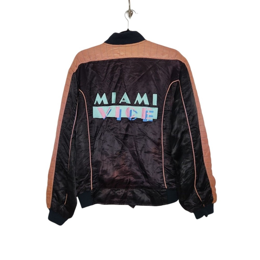 Vintage 1984 Miami Vice Universal Studios Promo Bomber Satin Jacket