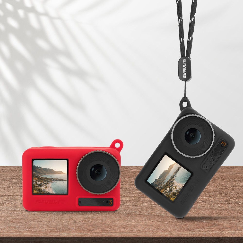 Dropproof Soft Silicone Protective Case Cover with Lanyard For DJI OSMO Action 3