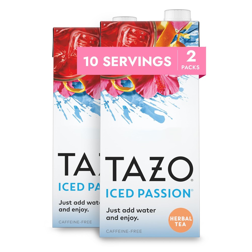 TAZO Iced Passion Fruit Tea Concentrate Herbal Tea Concentrate Easy-to-Serve ...