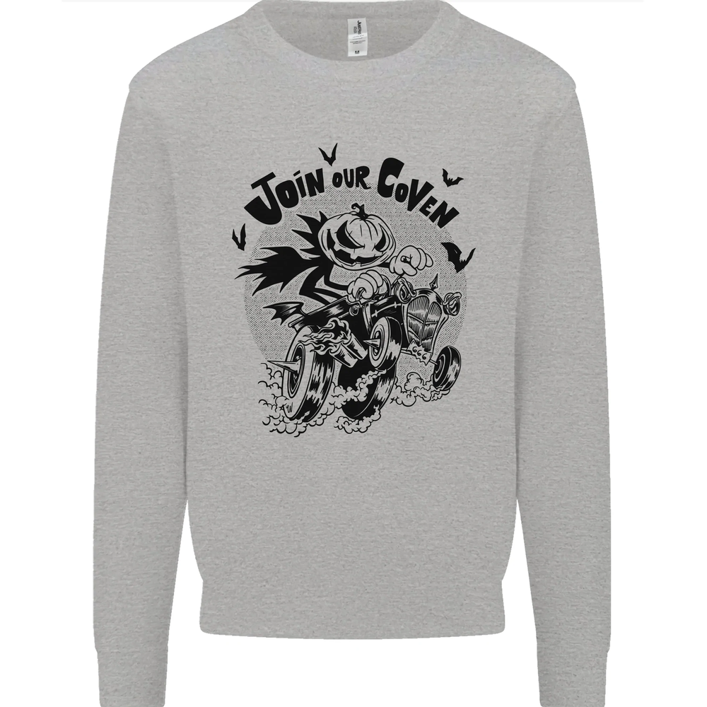 Join Our Coven Funny Halloween Pumpkin Mens Sweatshirt Jumper