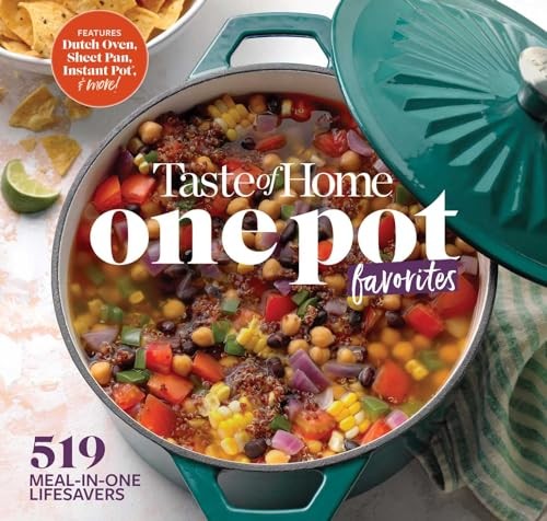 Taste of Home One Pot Favorites Cookbook with 519 Easy Dutch Oven Instant Pot and Sheet Pan Recipes