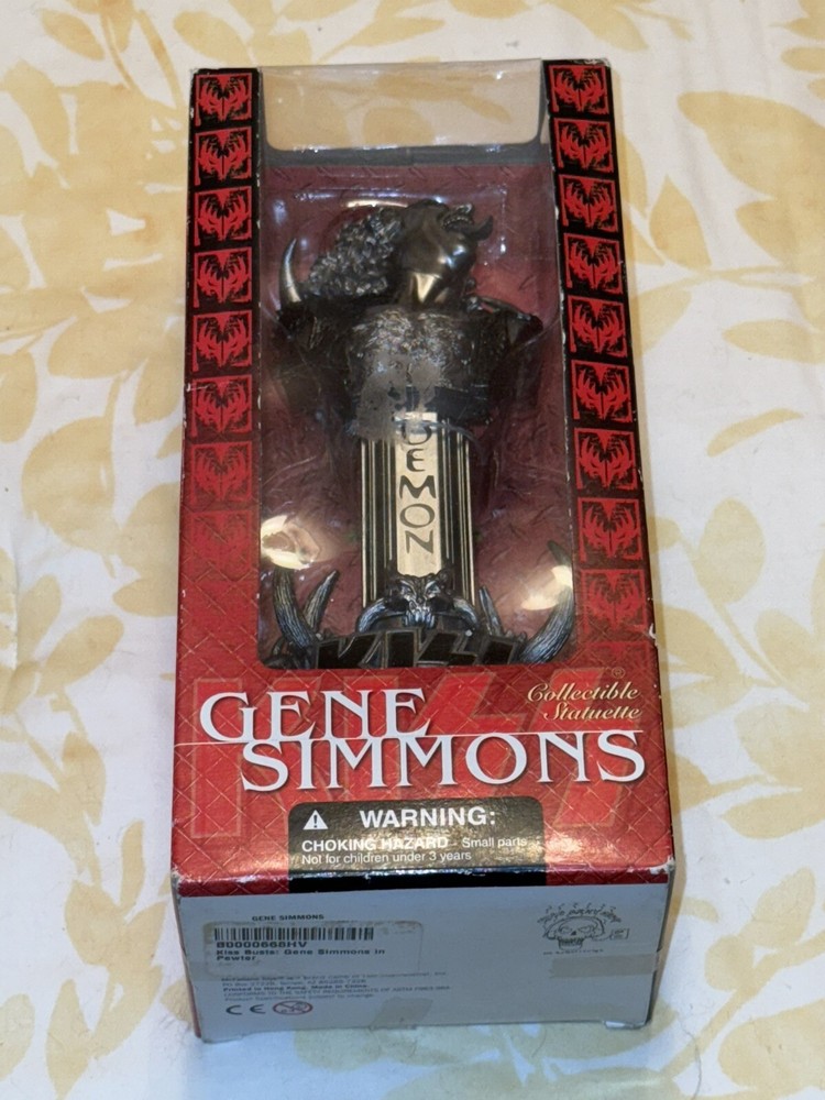 McFarlane Kiss Bust Gene Simmons Silver Pewter The Demon Figure 2002 NEW
