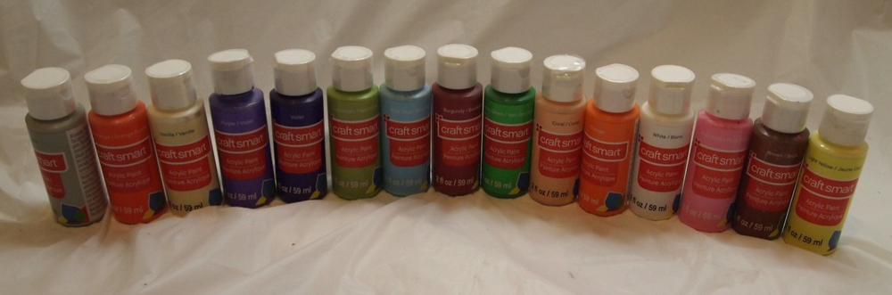 14pc Craft Smart Acrylic Paint Set 2 Fl Oz Basic Primary Colors