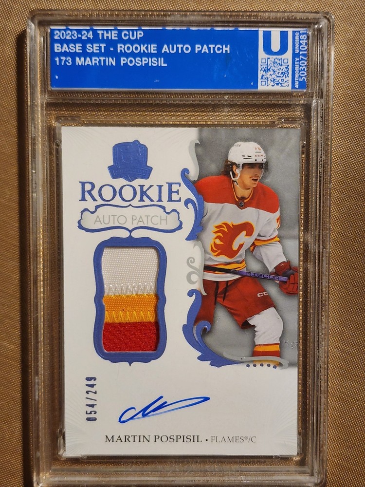 2023-24 Upper Deck The Cup Martin Pospisil RPA 249 Encapsulated Calgary Flames Hockey Card