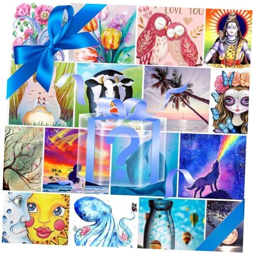 10 Pcs 5D Square Diamond Painting Kits for Adults Scenery Full 10 PCS-Square