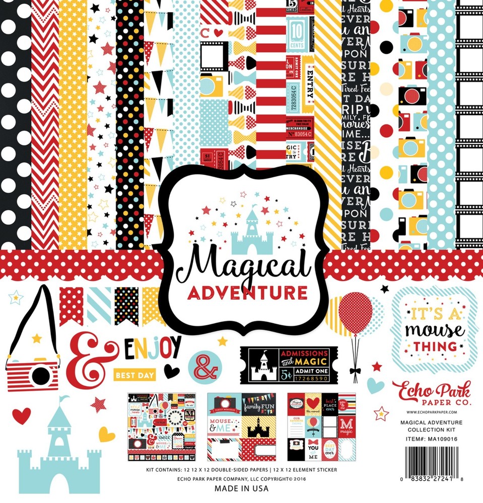 Magical Adventure - 12x12 Collection Kit Echo Park Scrapbook Papers + Stickers