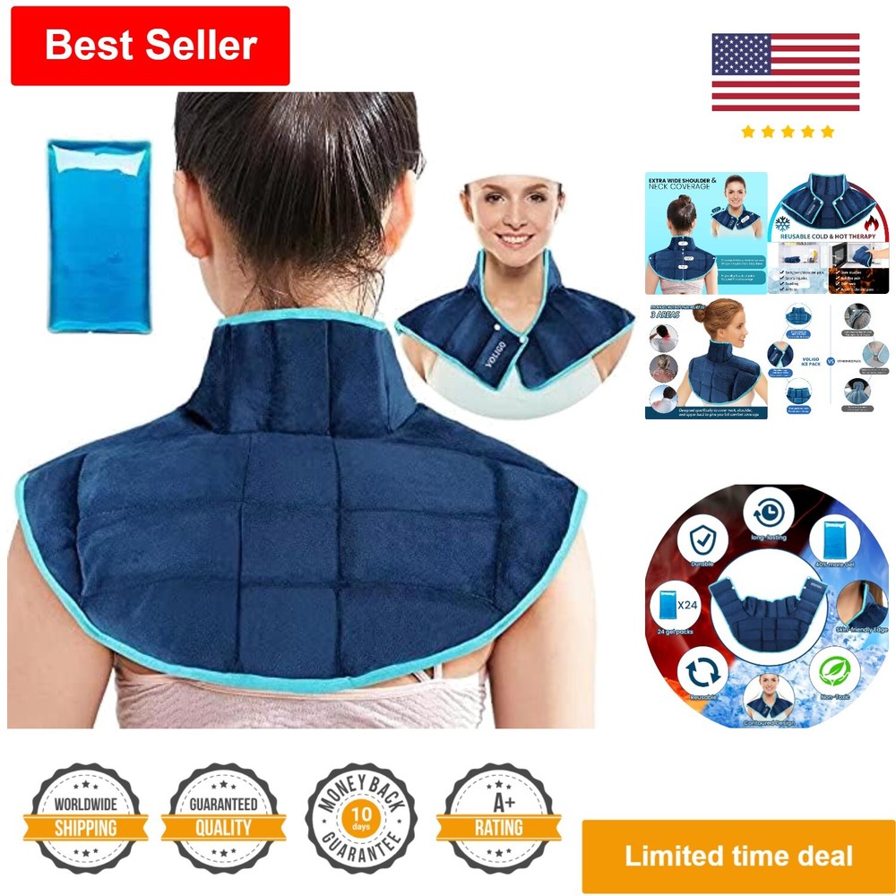 Flexible Gel Ice Pack & Microwavable Heating Pad for Hot/Cold Pain Relief