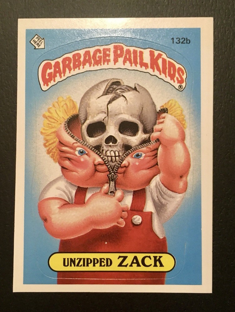 GARBAGE PAIL KIDS 1986 TOPPS UNZIPPED ZACK #132b Rare Vintage Trading Card