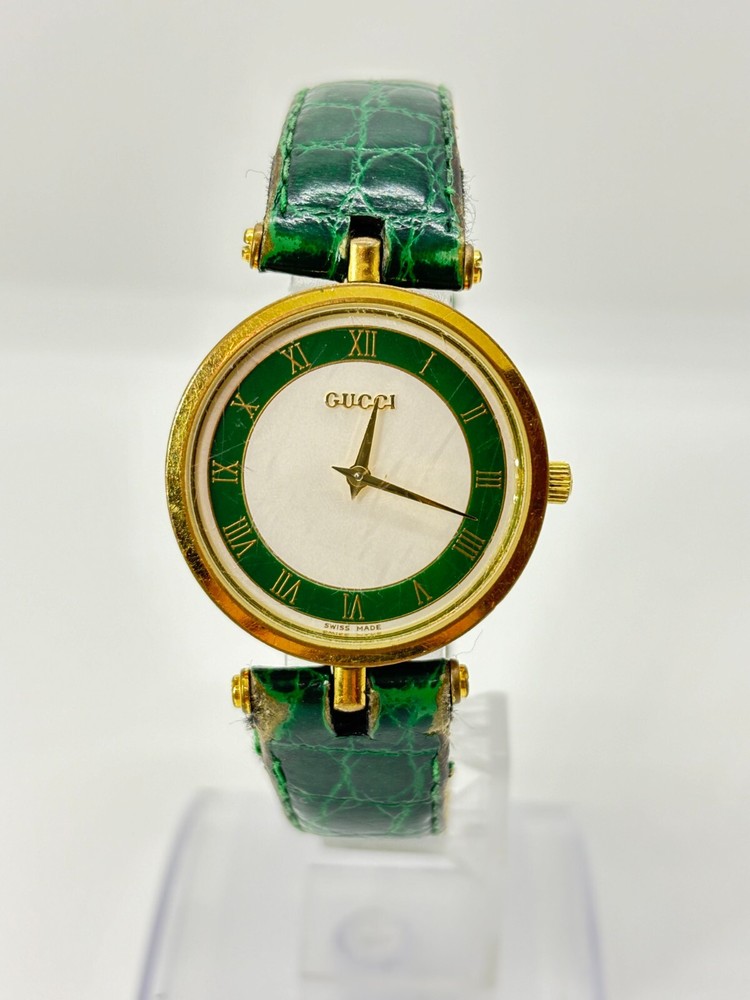 GUCCI 2000M Sherry Line 30mm Men's Watch Pre-Owned Working Condition Fast Shipping