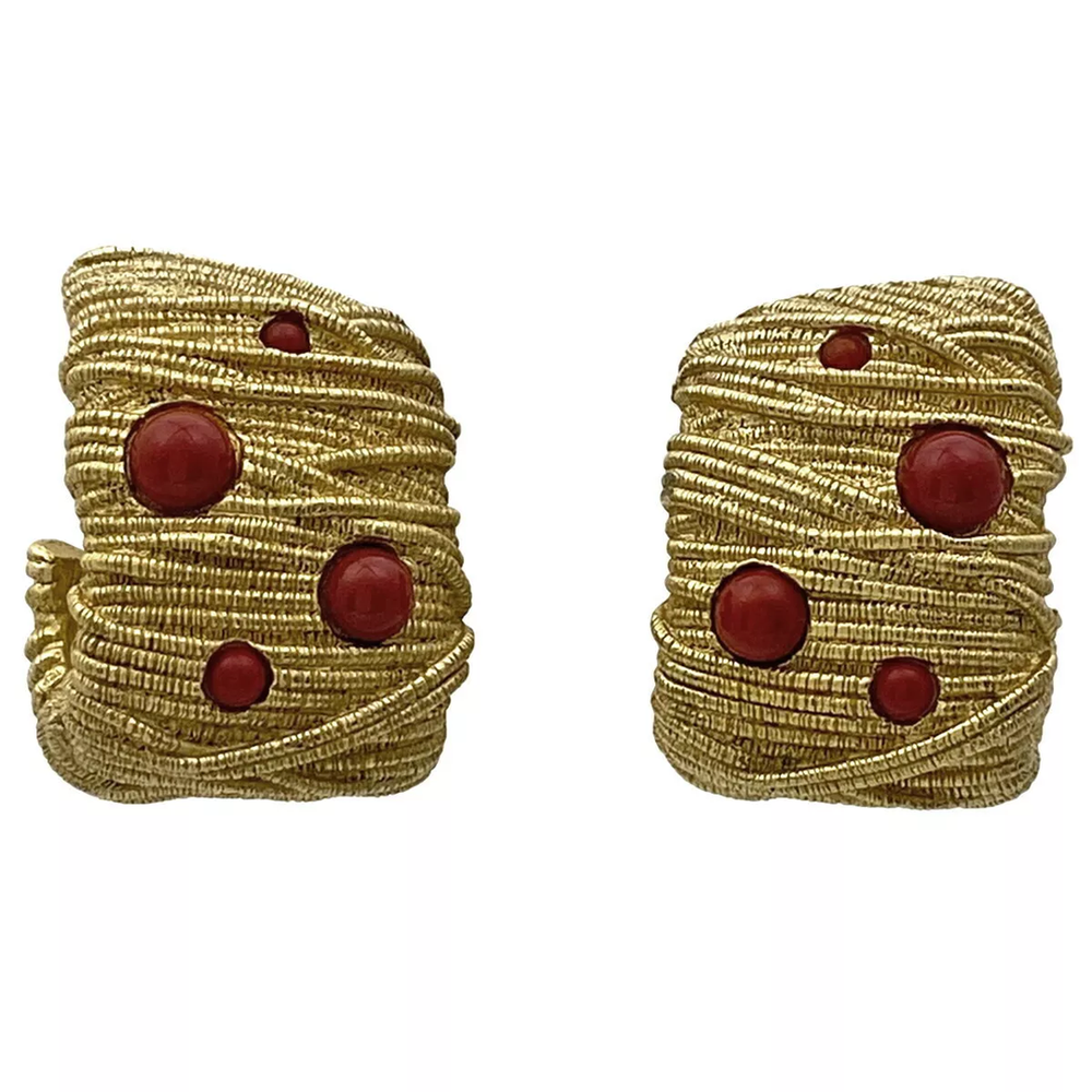 Authentic Christian Dior Gold Women's Designer Earrings