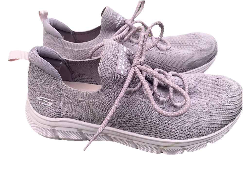 Skechers Bobs B Flex Womens Trainers in Mauve Purple Size 9