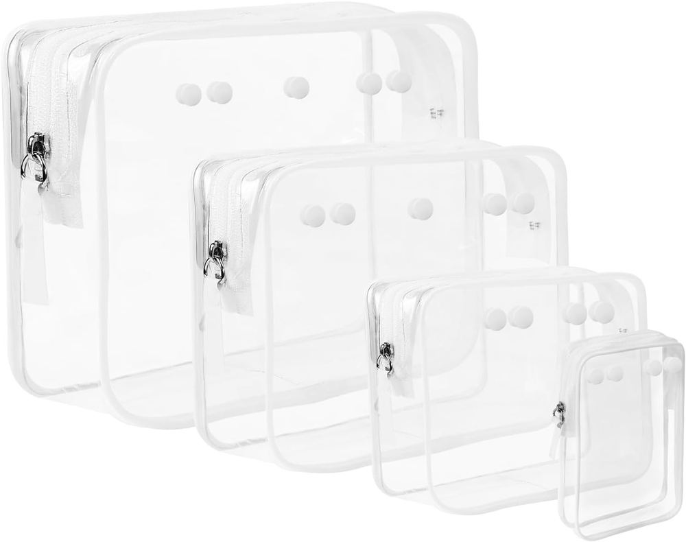 4 Pack Clear Beach Tote Accessories Compatible with Bogg Bag Inserts