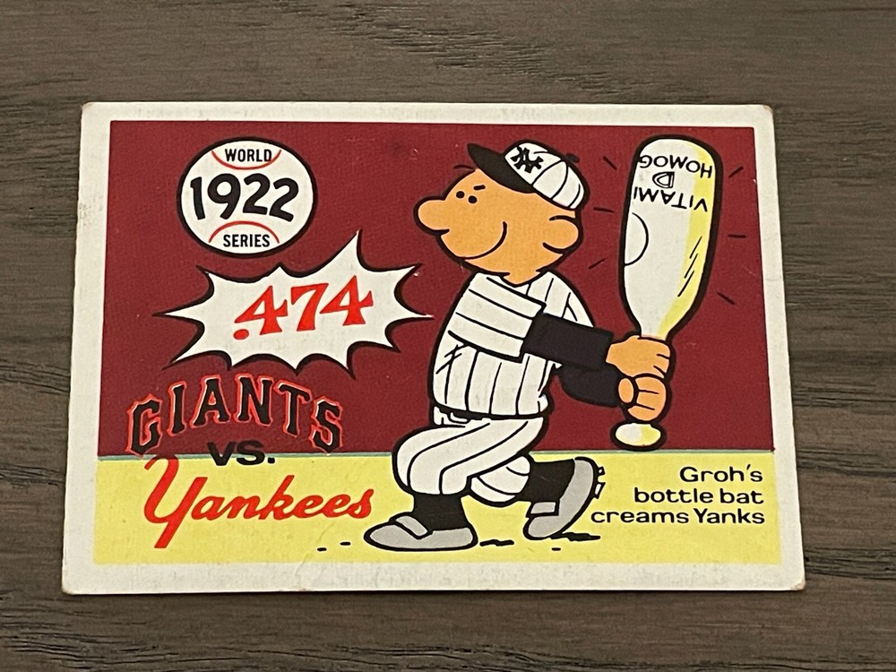 1970 Fleer Laughlin World Series #19 1922 Giants vs. Yankees Heinie Groh (A)