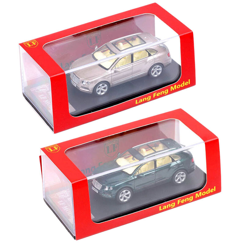 LF 1/64 Scale Mini Bentayga SUV Car Model Diecast Toy Vehicle Gold Acrylic Box
