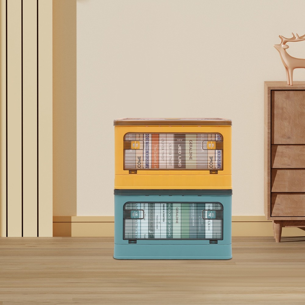 Foldable Plastic Storage Bin Stackable Storage Box Collapsible Storage Box