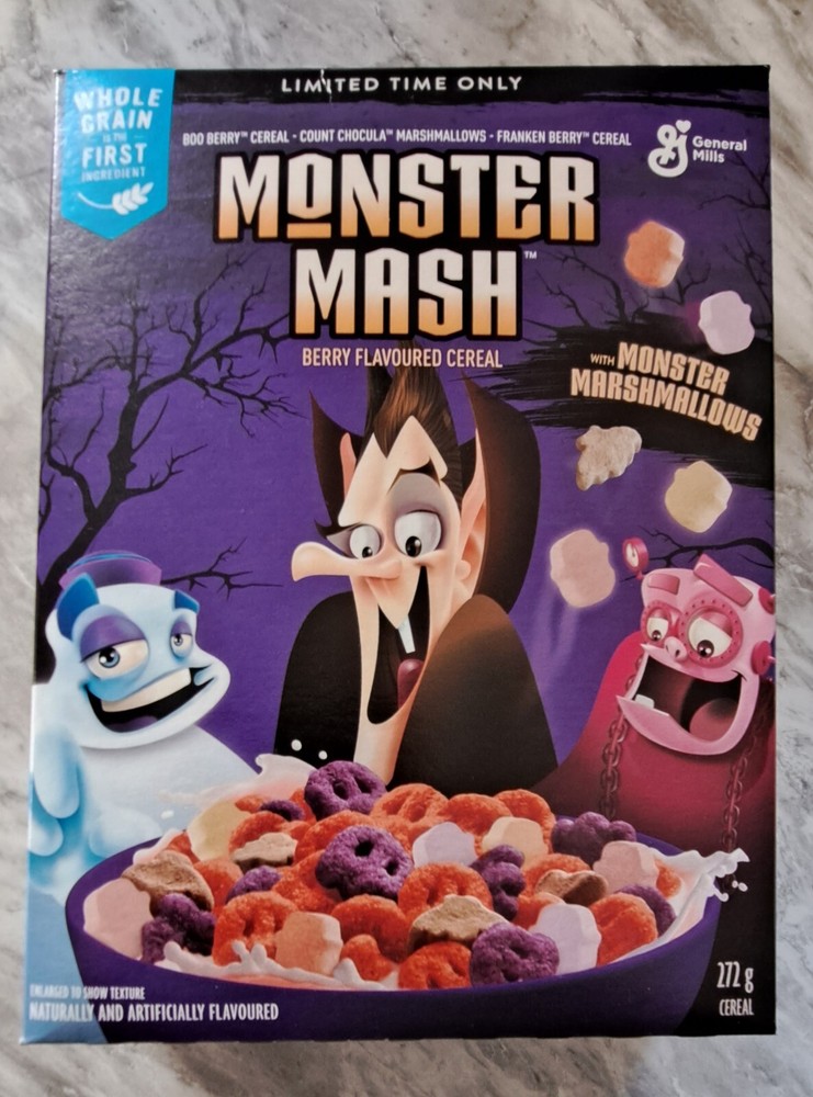 Monster Mash Cereal Box Limited Time Count Chocula Frankenberry Exp 2022 French-image